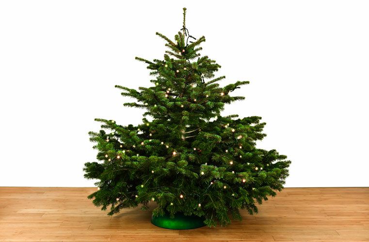 Dekorierter Weihnachtsbaum 1,5 m mit Lichterketten